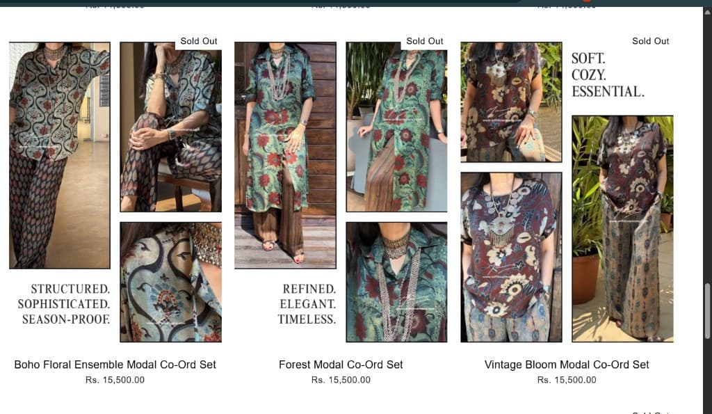 Featured co-ord lookbook